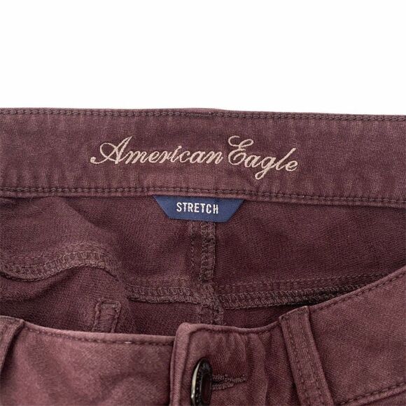 American Eagle Jegging Jeans Burgundy Red Size 4 - Picture 6 of 7